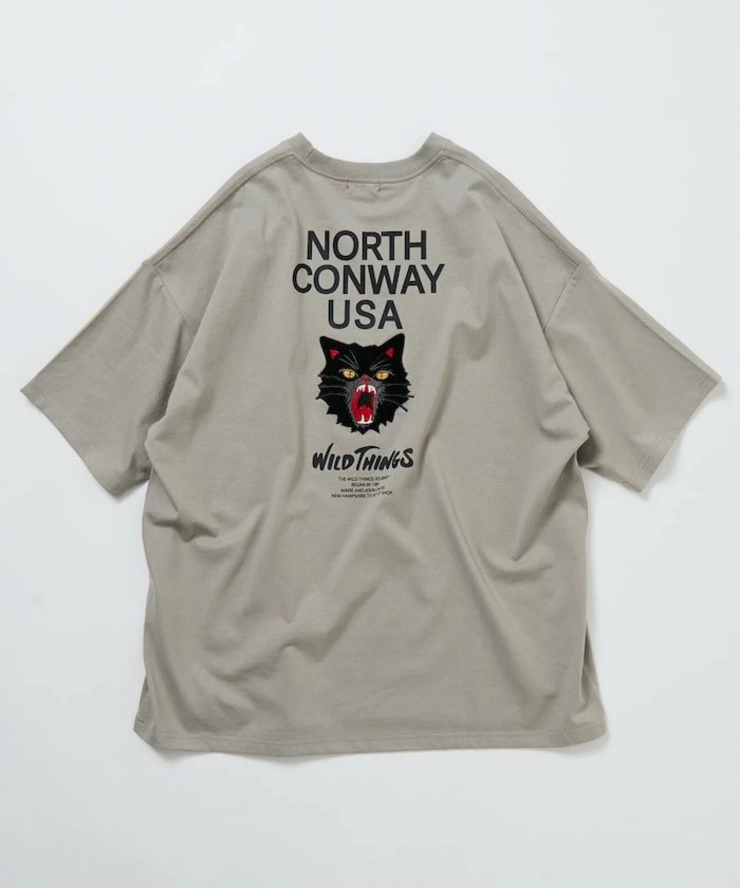 WILD THINGS × FREAK'S STORE Big Silhouette Wildcat T-shirt
