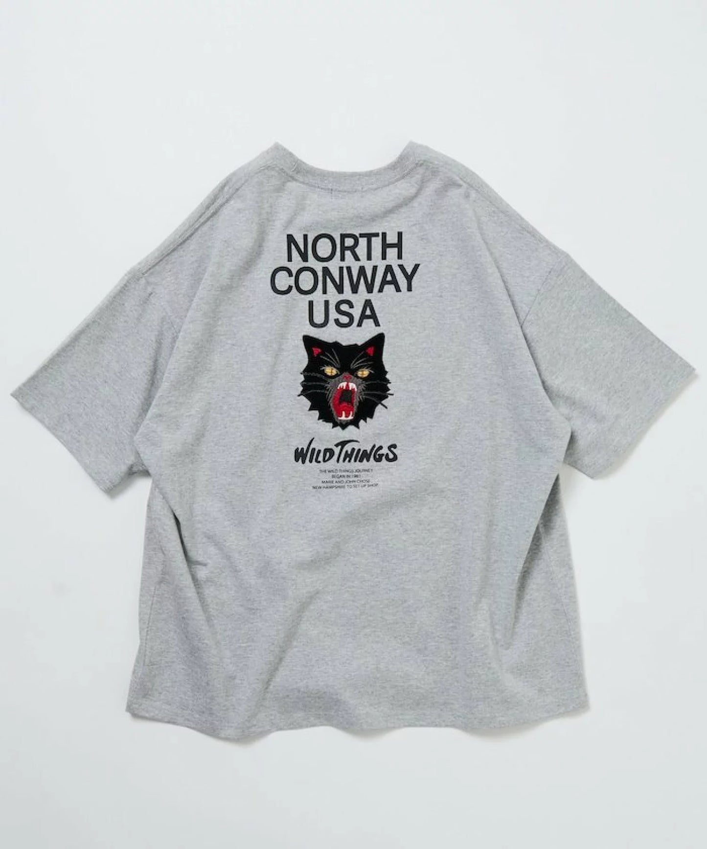 WILD THINGS × FREAK'S STORE Big Silhouette Wildcat T-shirt
