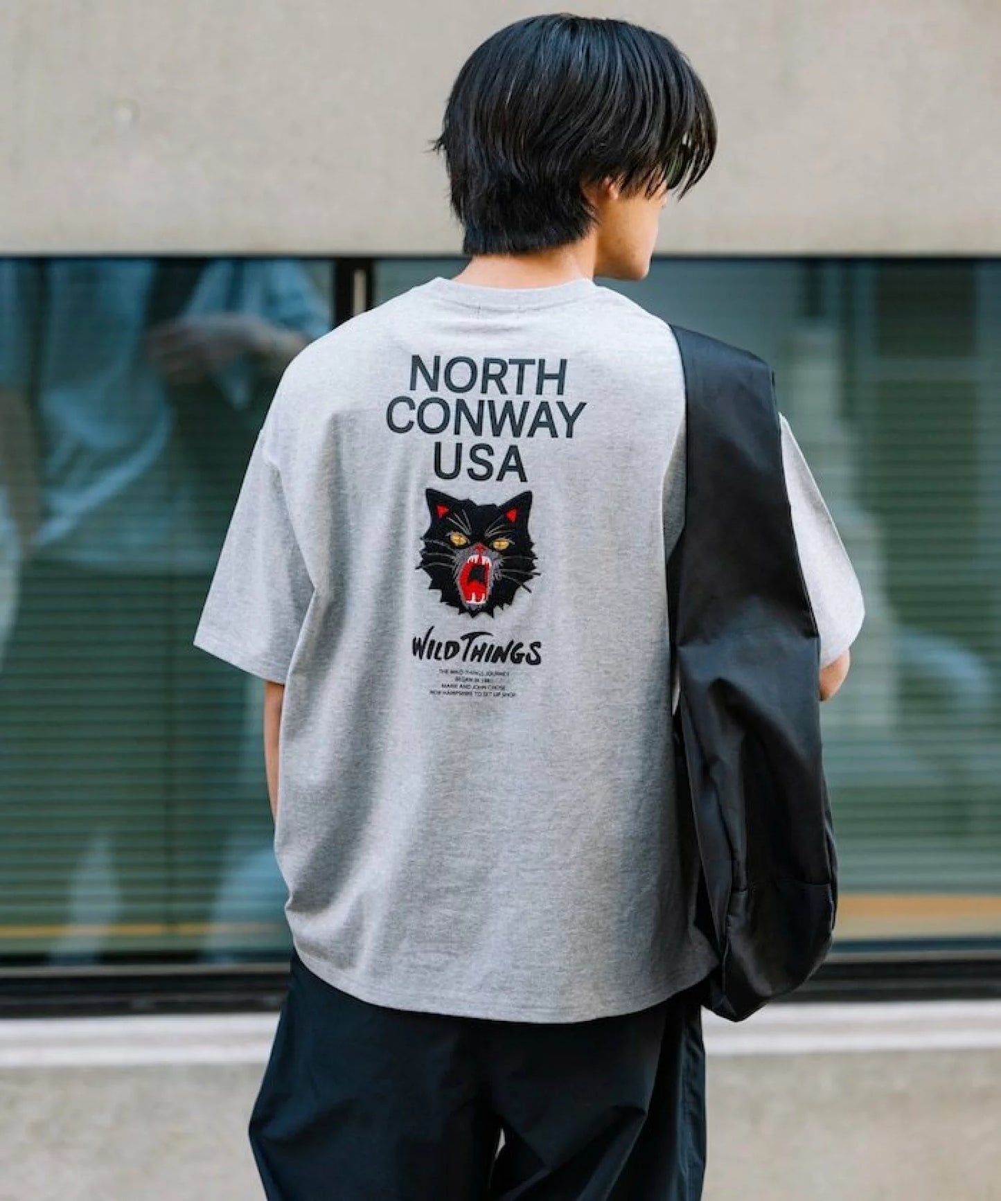 WILD THINGS × FREAK'S STORE Big Silhouette Wildcat T-shirt