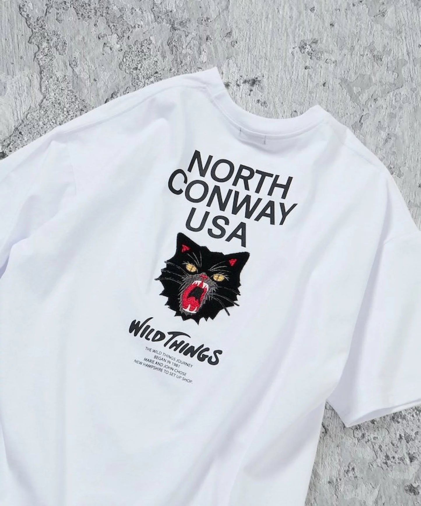 WILD THINGS × FREAK'S STORE Big Silhouette Wildcat T-shirt