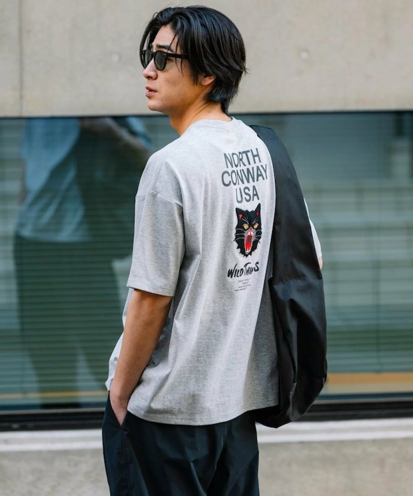 WILD THINGS × FREAK'S STORE Big Silhouette Wildcat T-shirt