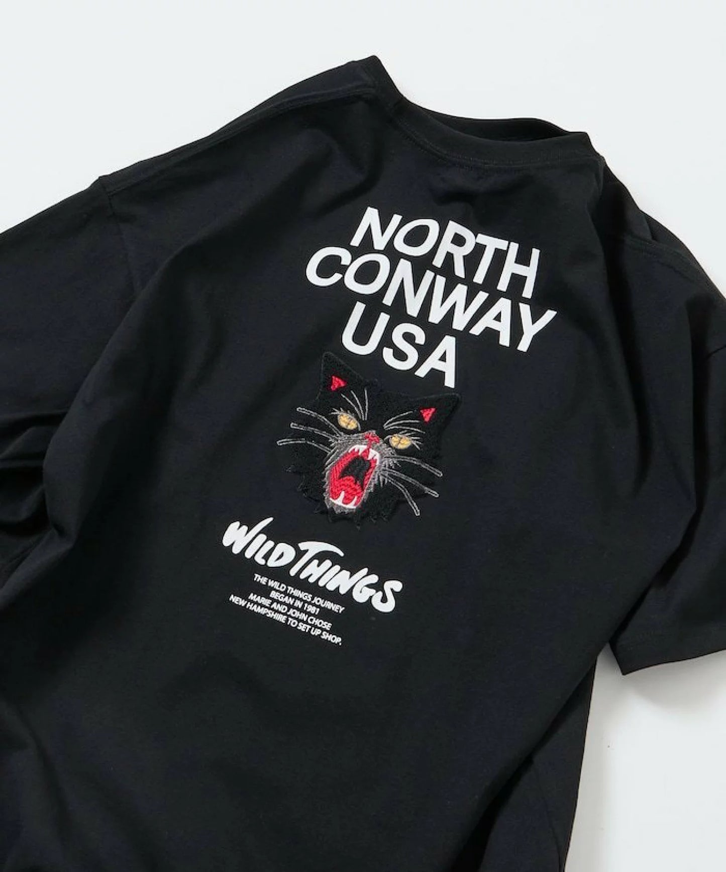 WILD THINGS × FREAK'S STORE Big Silhouette Wildcat T-shirt