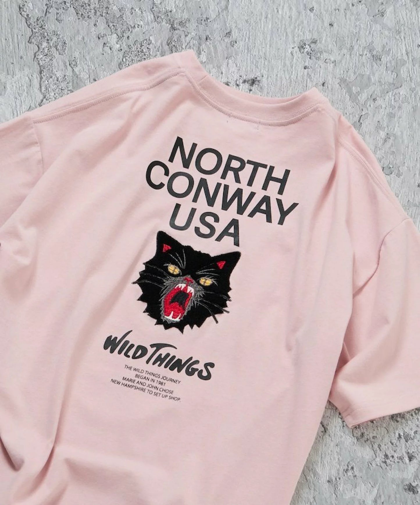 WILD THINGS × FREAK'S STORE Big Silhouette Wildcat T-shirt