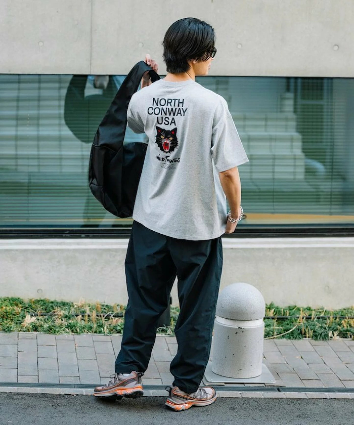WILD THINGS × FREAK'S STORE Big Silhouette Wildcat T-shirt