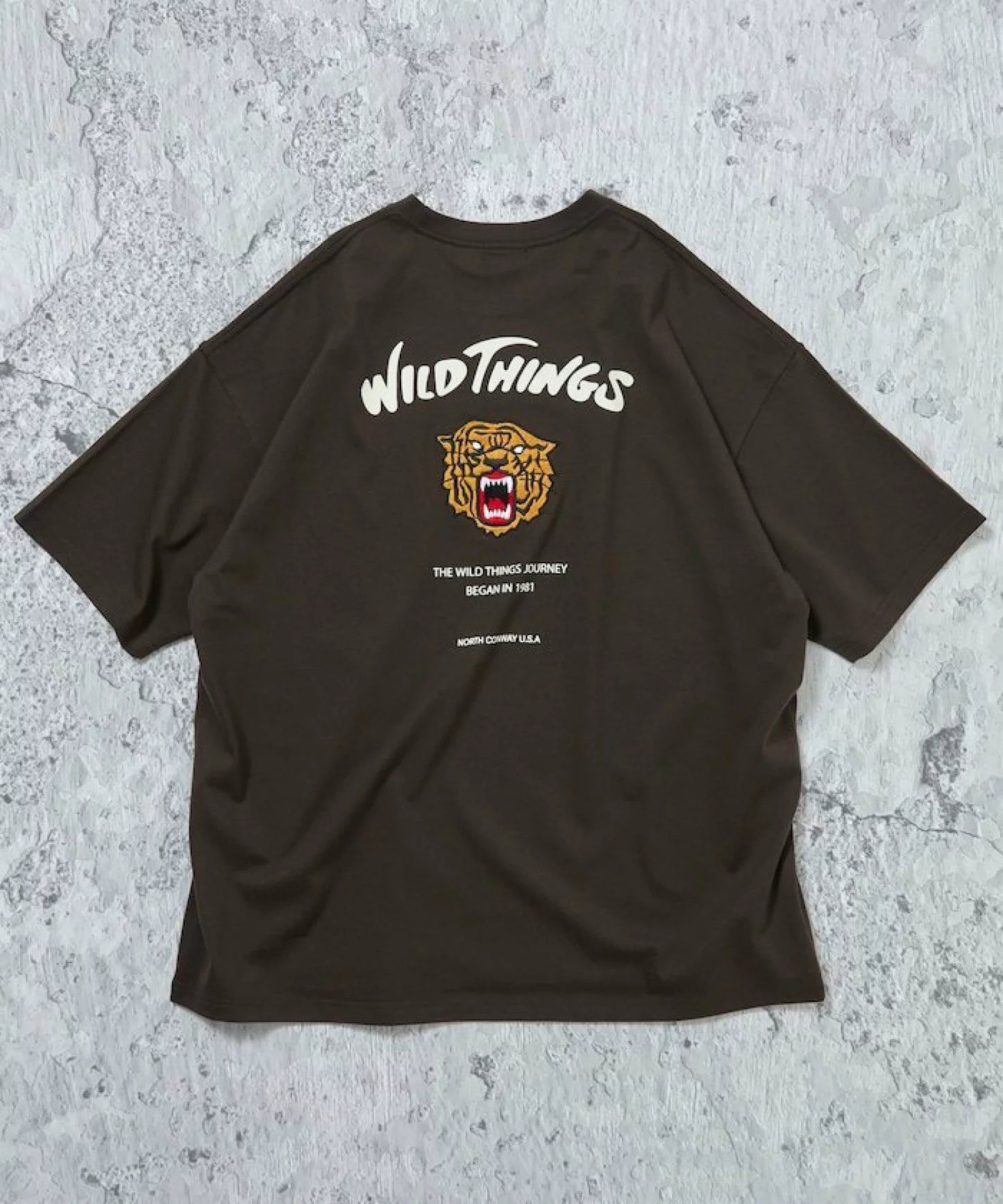 WILD THINGS × FREAK'S STORE Big Silhouette Tiger T-shirt