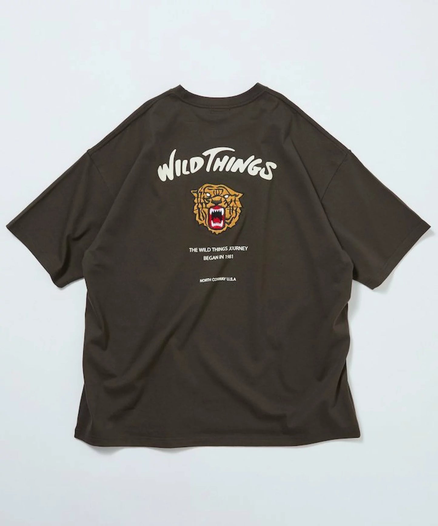 WILD THINGS × FREAK'S STORE Big Silhouette Tiger T-shirt