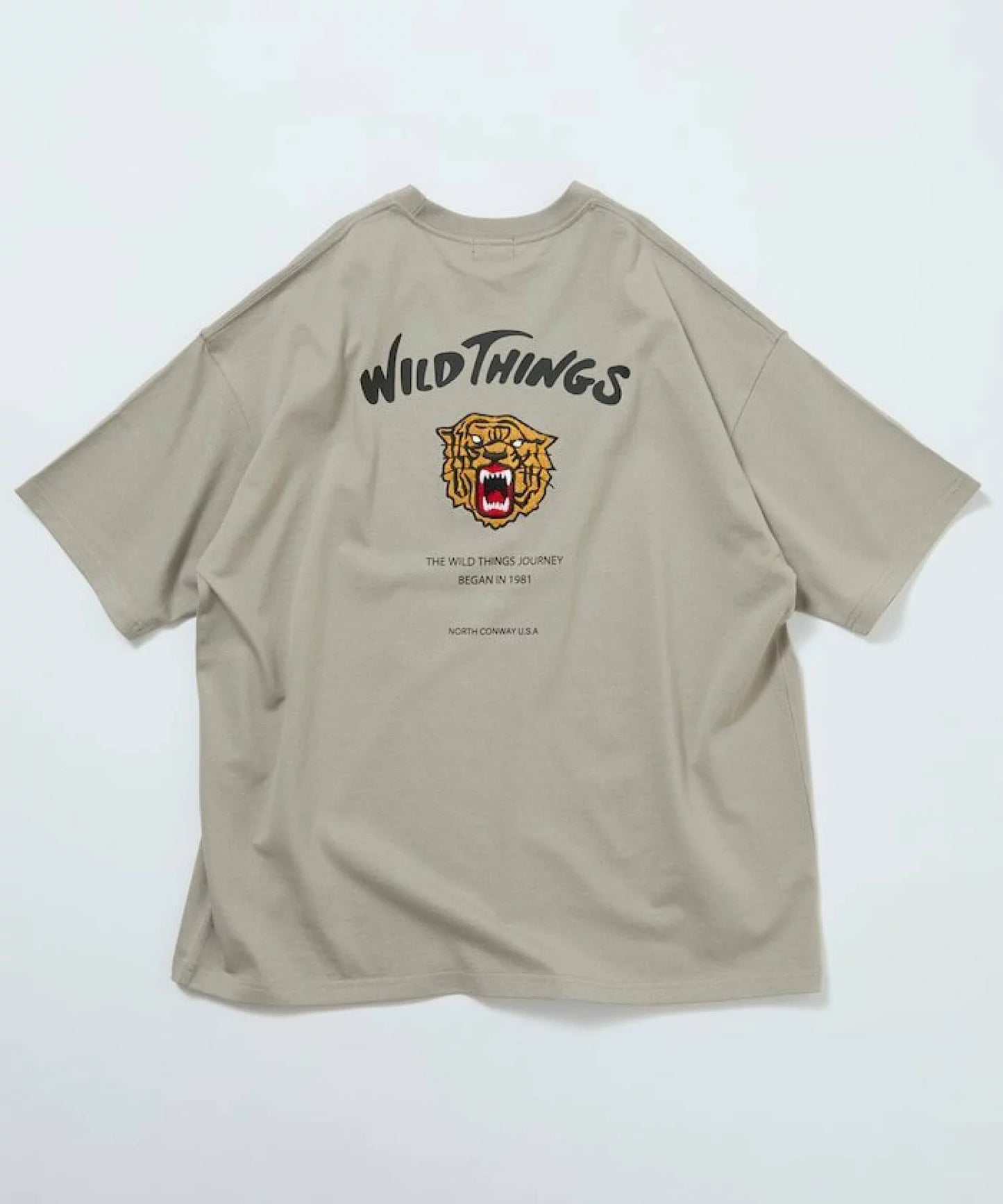 WILD THINGS × FREAK'S STORE Big Silhouette Tiger T-shirt