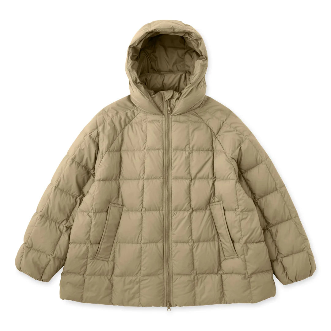 DANTON WOMEN'S NYLON TAFFETA SQUARE QUILTED DOWN JACKET