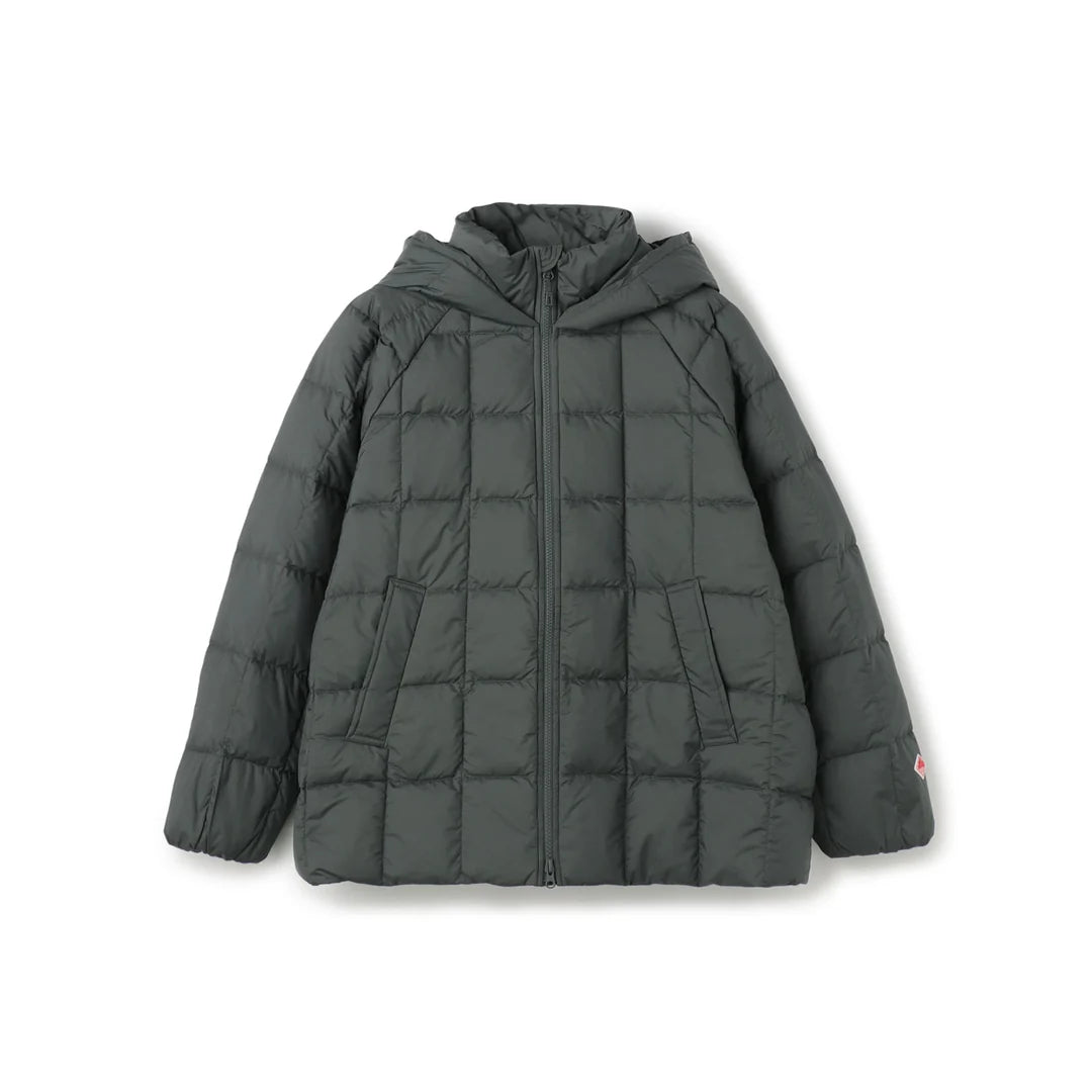 DANTON WOMEN'S NYLON TAFFETA SQUARE QUILTED DOWN JACKET