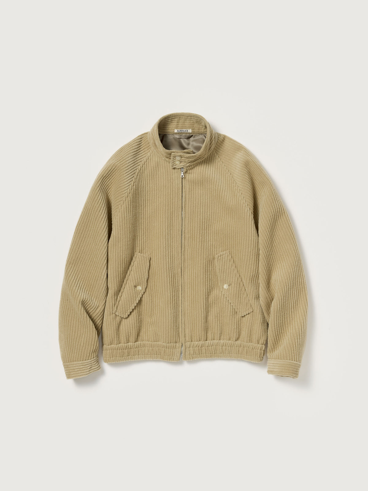 AURALEE WOOL CASHMERE CORDUROY ZIP BLOUSON