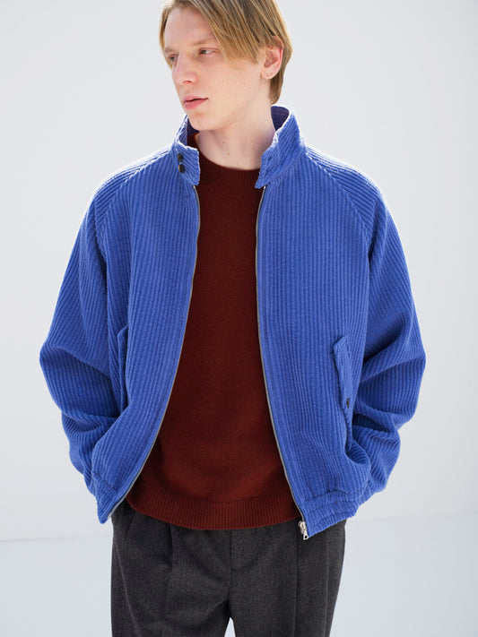 AURALEE WOOL CASHMERE CORDUROY ZIP BLOUSON