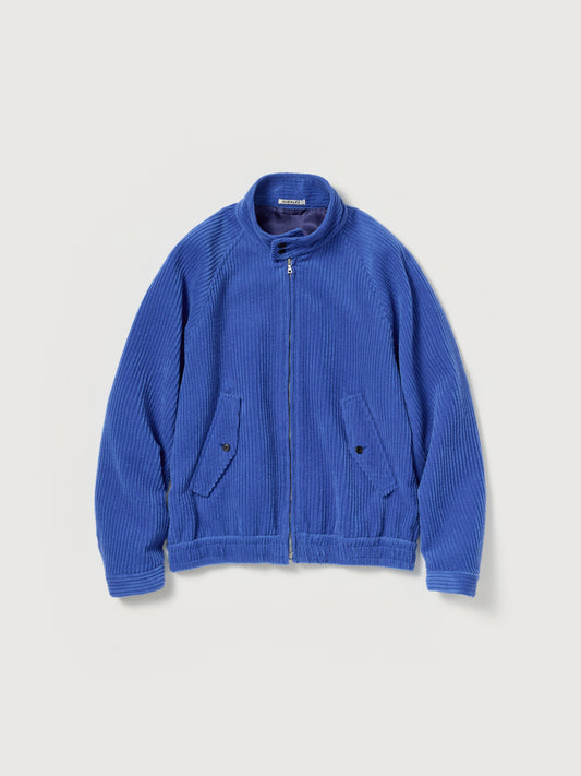 AURALEE WOOL CASHMERE CORDUROY ZIP BLOUSON