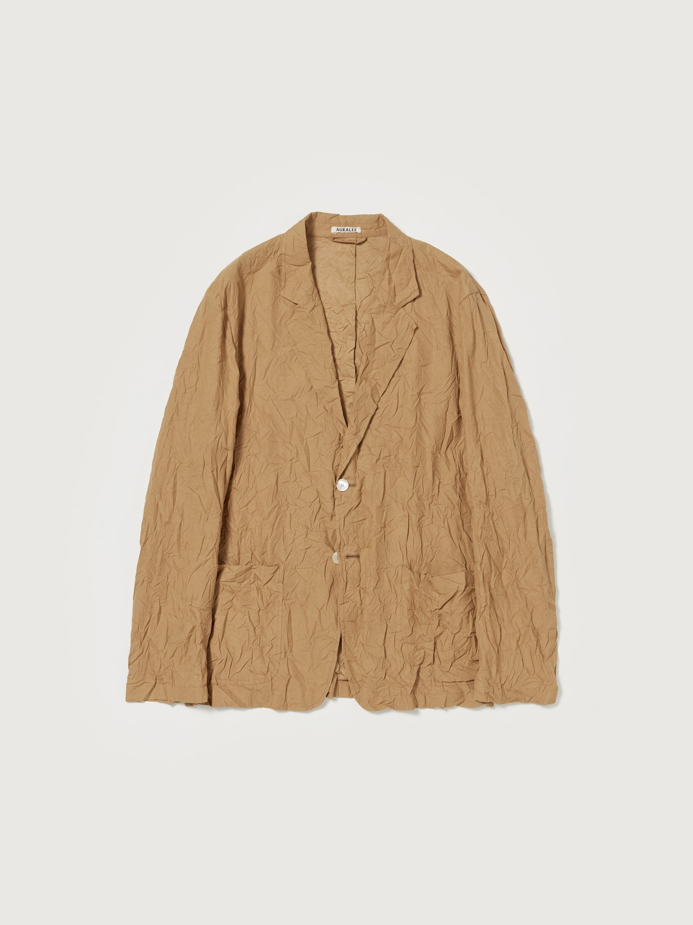 AURALEE WRINKLED WASHED FINX TWILL JACKET