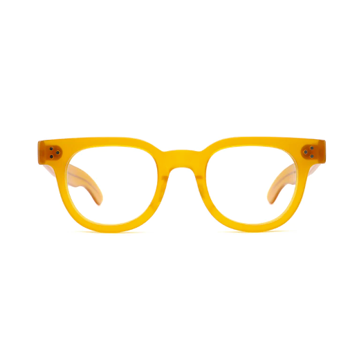 JULIUS TART OPTICAL FDR Eyeglass Frame Vintage Yellow