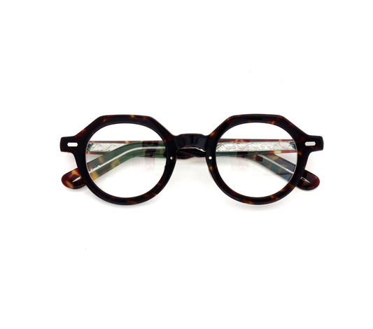 YELLOWS PLUS PHILIP EYEGLASS FRAME Layered Demi / Silver