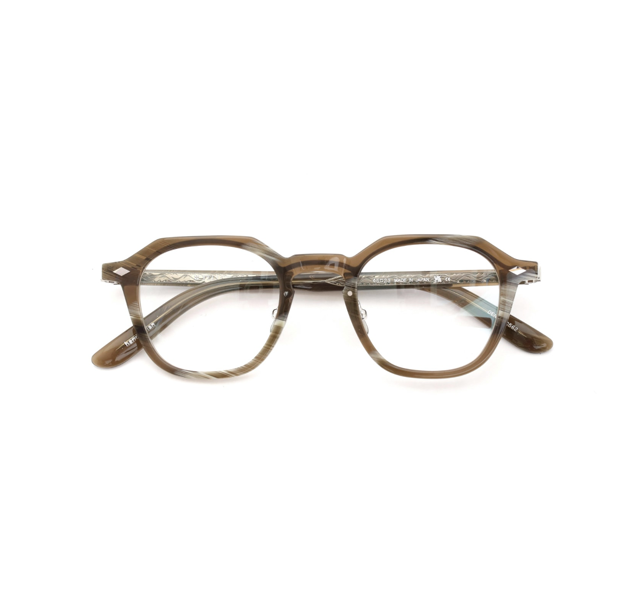 YELLOWS PLUS DENNIS EYEWEAR Green Horn/Silver