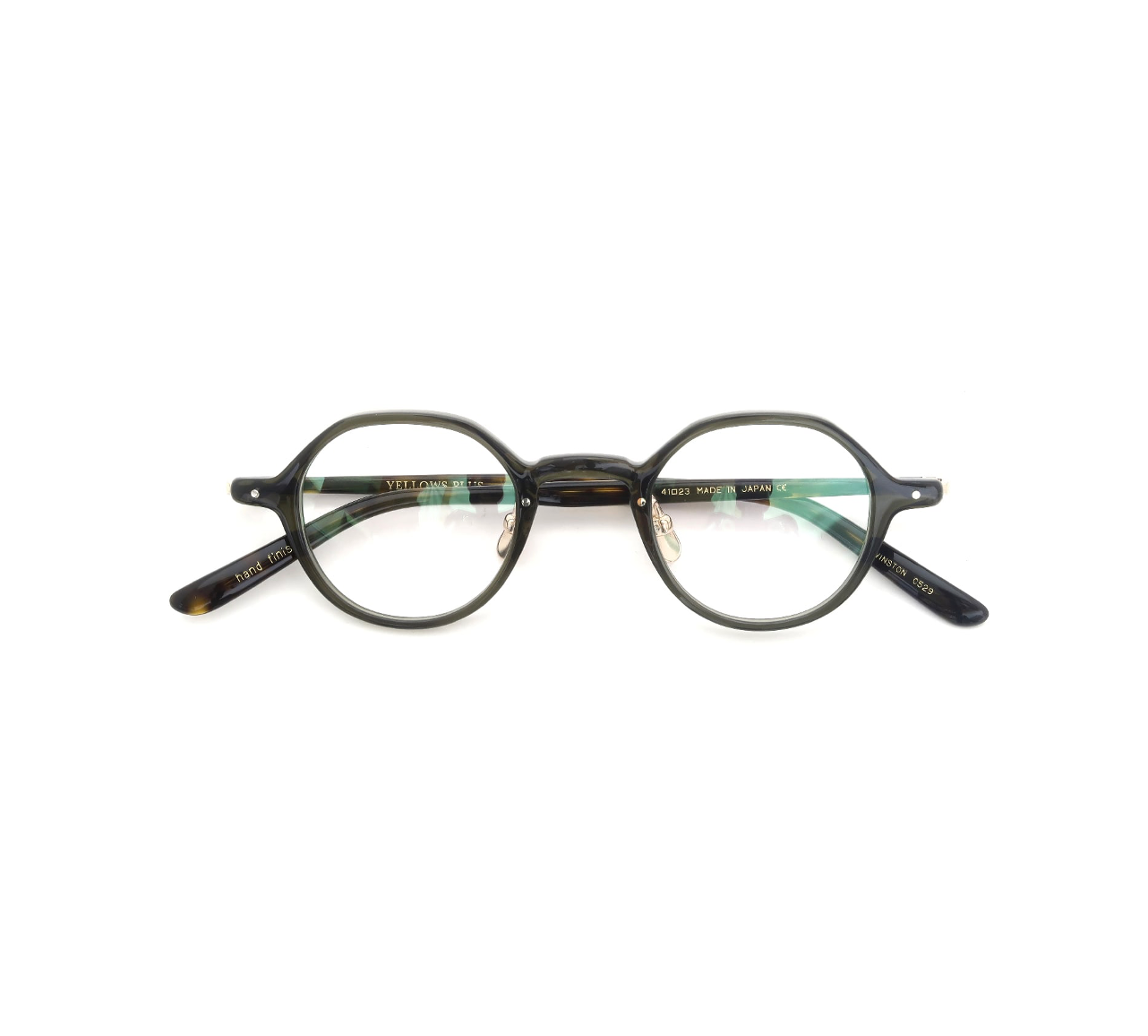 YELLOWS PLUS WINSTON EYEGLASS FRAME Harrods Green/Gold