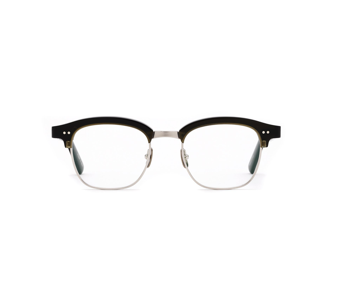 YELLOWS PLUS ROGER EYEGLASS FRAME Olive Silver