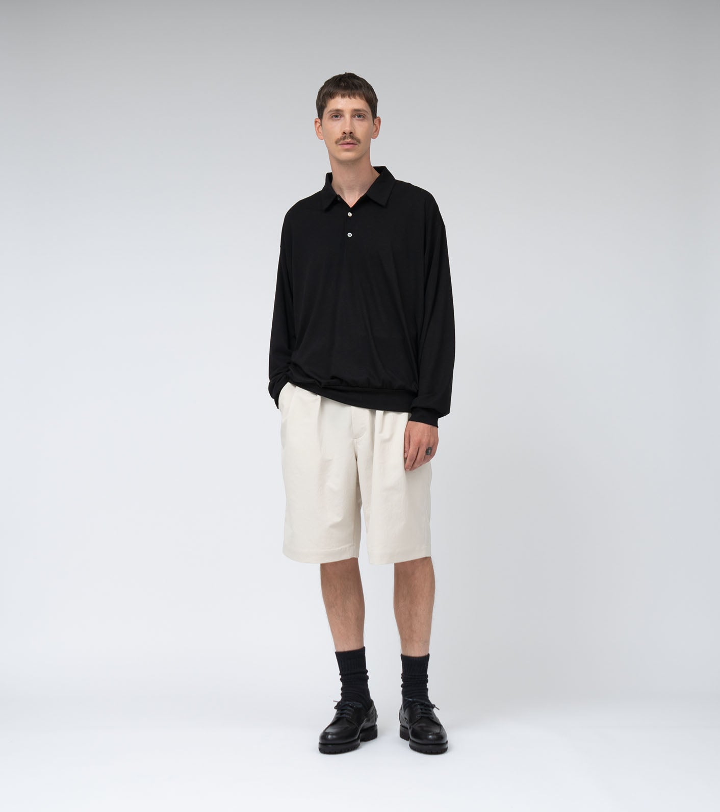 nanamica Wool L/S Polo