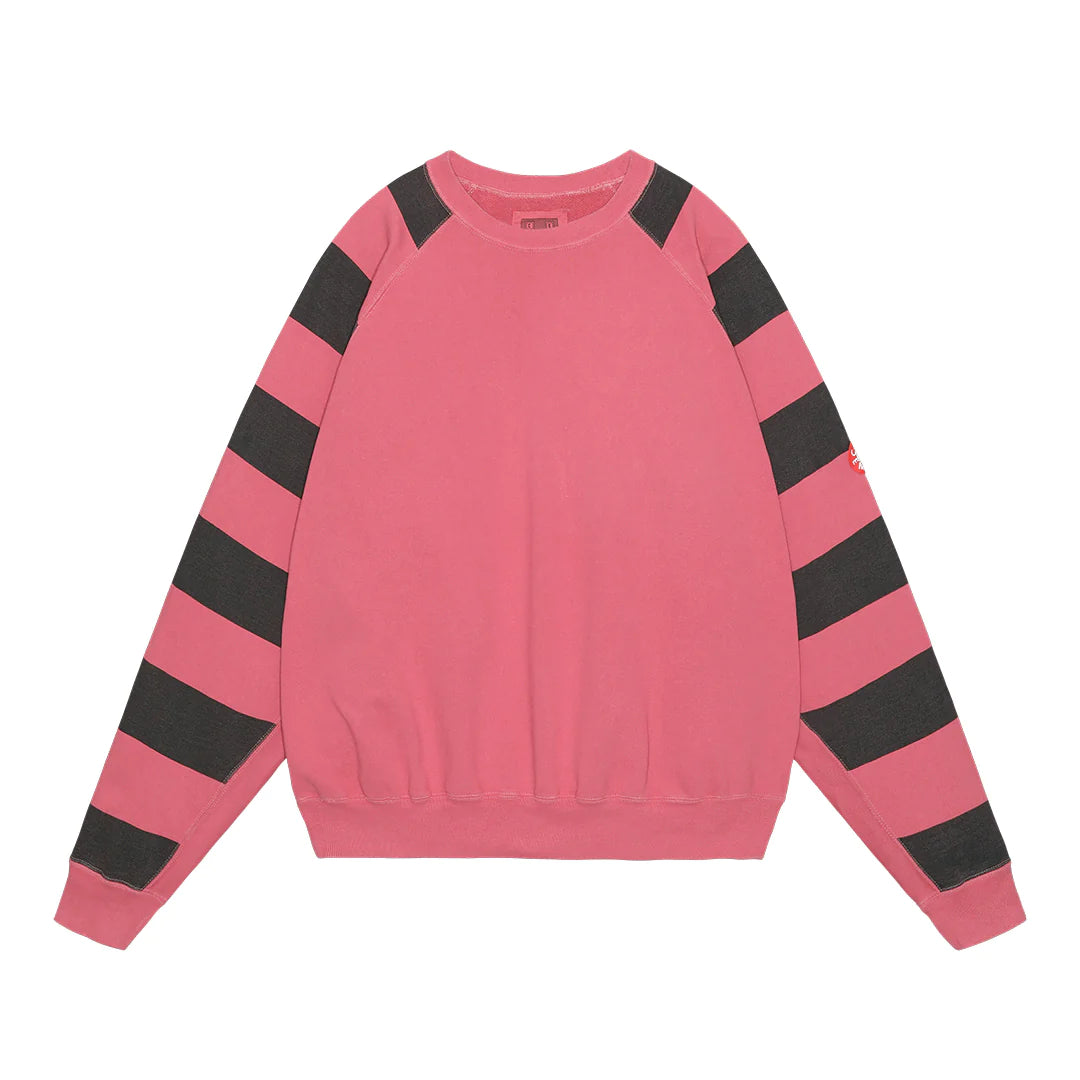 Cav Empt C.E OVERDYE STRIPE SLEEVE BIG CREW NECK