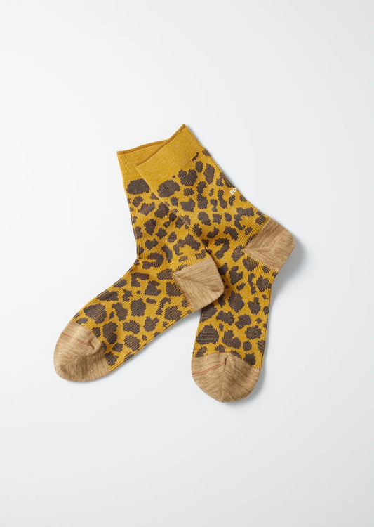 RoToTo LEOPARD MINI CREW SOCKS