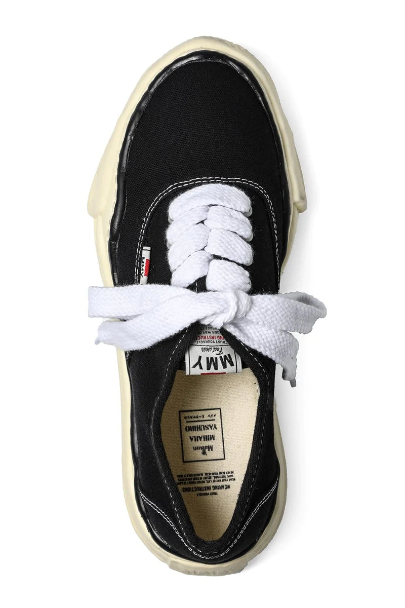 Maison MIHARA YASUHIRO BAKER Overdyed Lowcut Canvas Sneaker Black