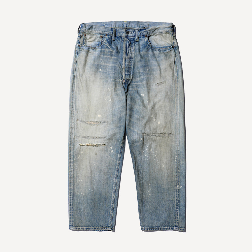A.PRESSE No.37 Washed Wide Denim Pants (BLEACH)