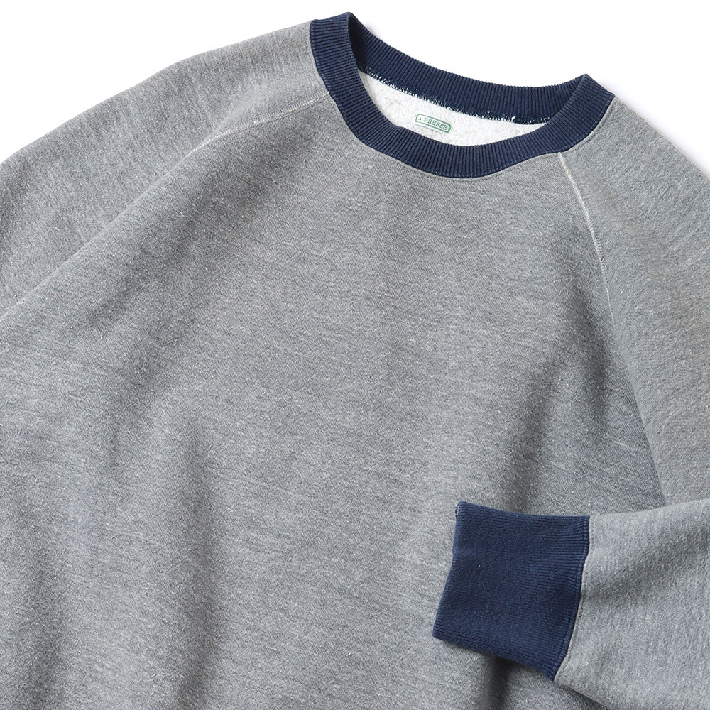 A.PRESSE Vintage Sweatshirt GRAY – unexpected store
