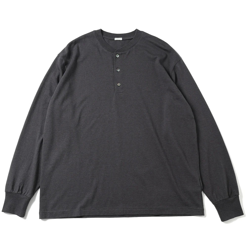 A.PRESSE Cashmere Blend L/S Henley Neck Shirt