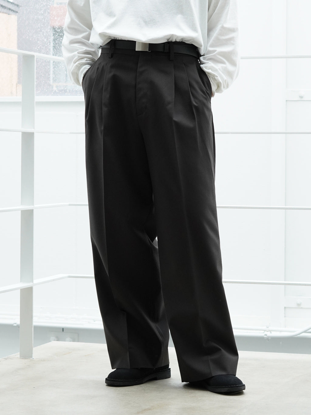 ssstein LONG WIDE TROUSERS