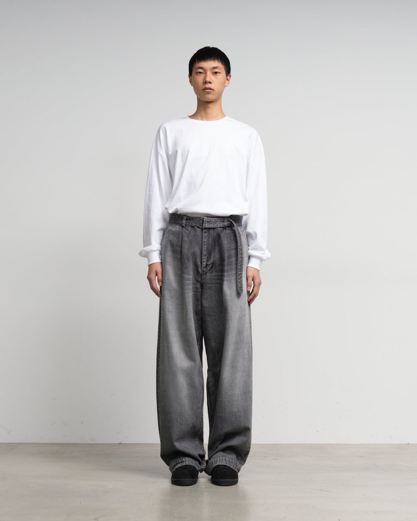 Graphpaper Selvage Denim Belted Pants - LIGHT FADE