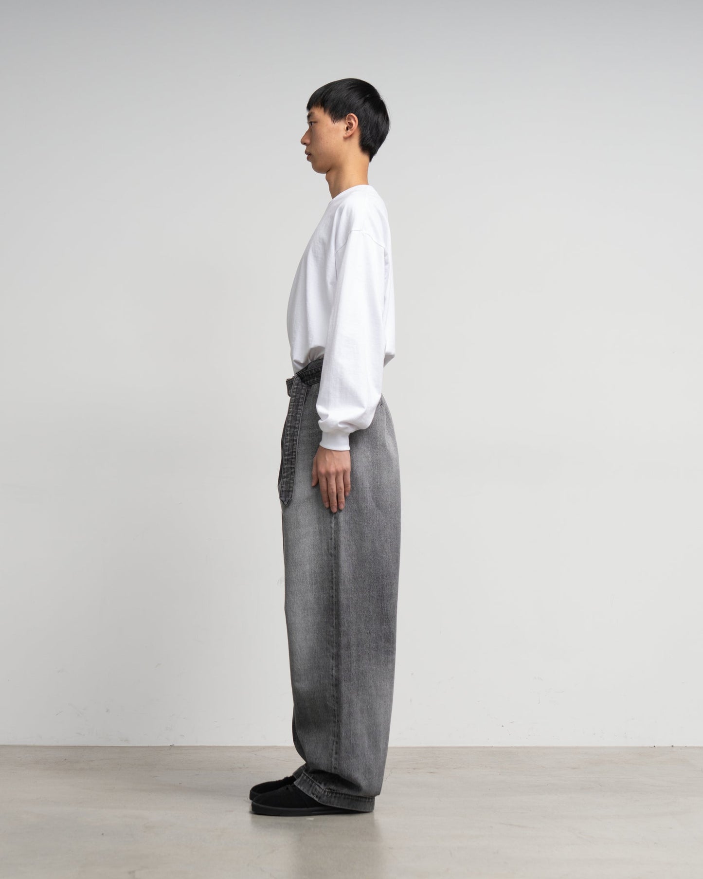 Graphpaper Selvage Denim Belted Pants - LIGHT FADE