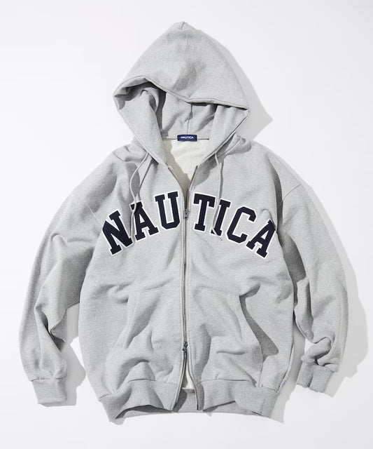 NAUTICA JAPAN Arch Logo Sweat Zip Hoodie
