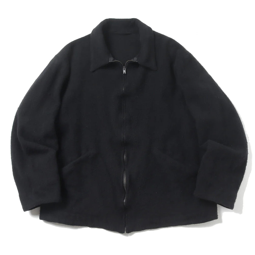 COMOLI Felted Wool Zip Short Jacket