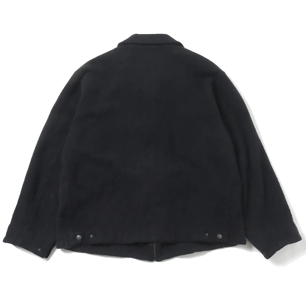 COMOLI Felted Wool Zip Short Jacket