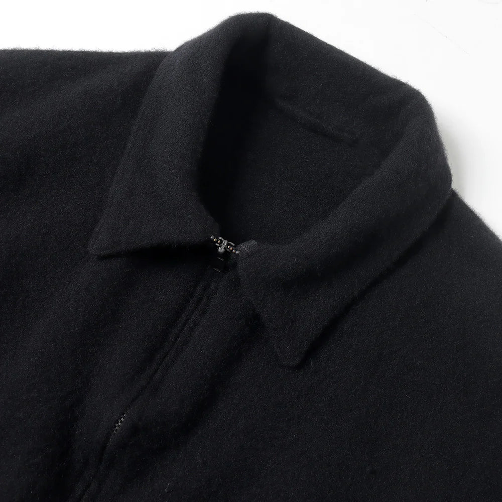 COMOLI Felted Wool Zip Short Jacket