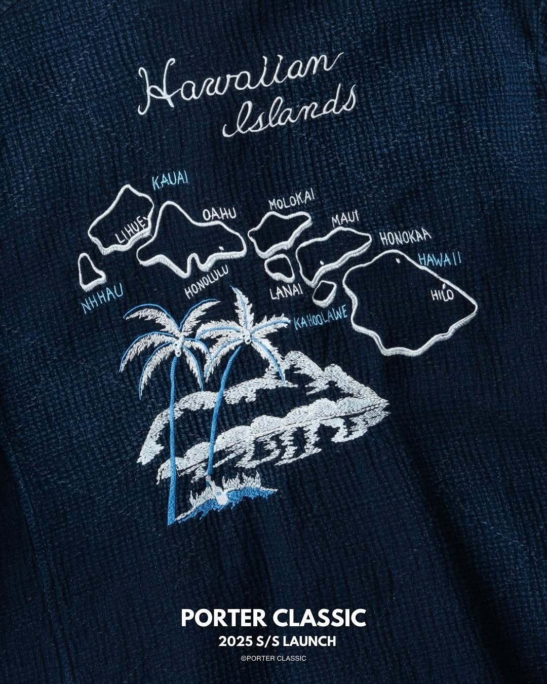 PORTER CLASSIC NEW SASHIKO LIGHT OLD HAWAII ZIP UP JACKET