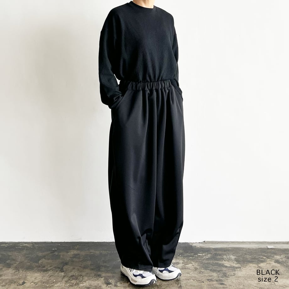 HARVESTY BACK PIQUE JERSEY EASY CIRCUS PANTS