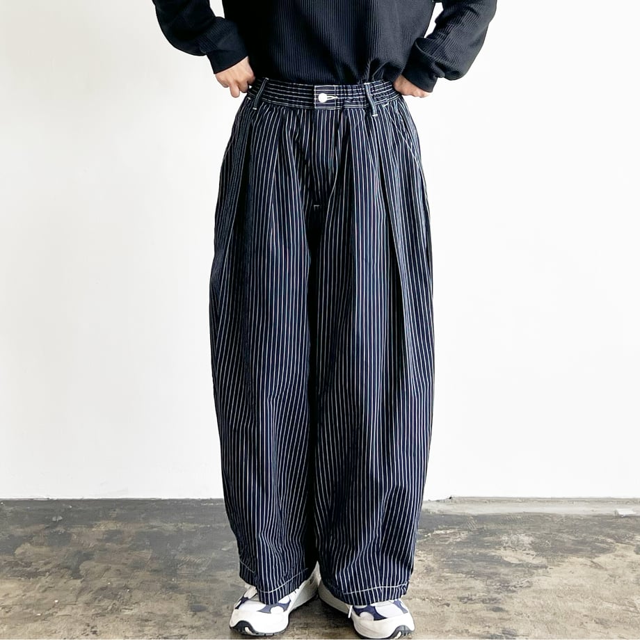 HARVESTY PENCIL STRIPES CIRCUS PANTS