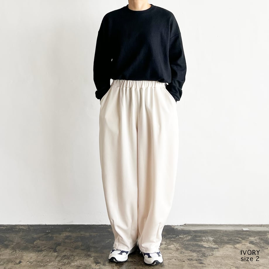 HARVESTY BACK PIQUE JERSEY EASY CIRCUS PANTS