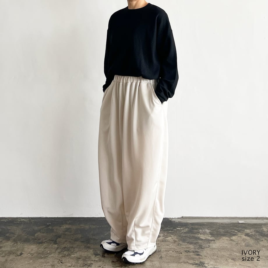 HARVESTY BACK PIQUE JERSEY EASY CIRCUS PANTS