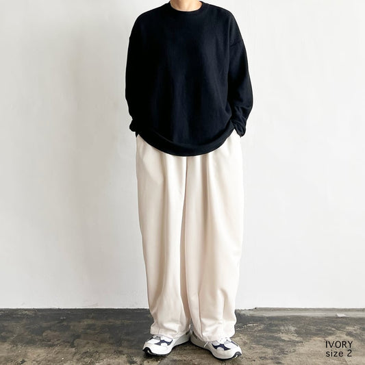 HARVESTY BACK PIQUE JERSEY EASY CIRCUS PANTS