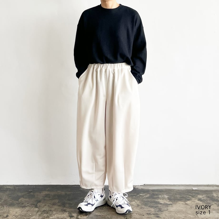 HARVESTY BACK PIQUE JERSEY EASY CIRCUS PANTS