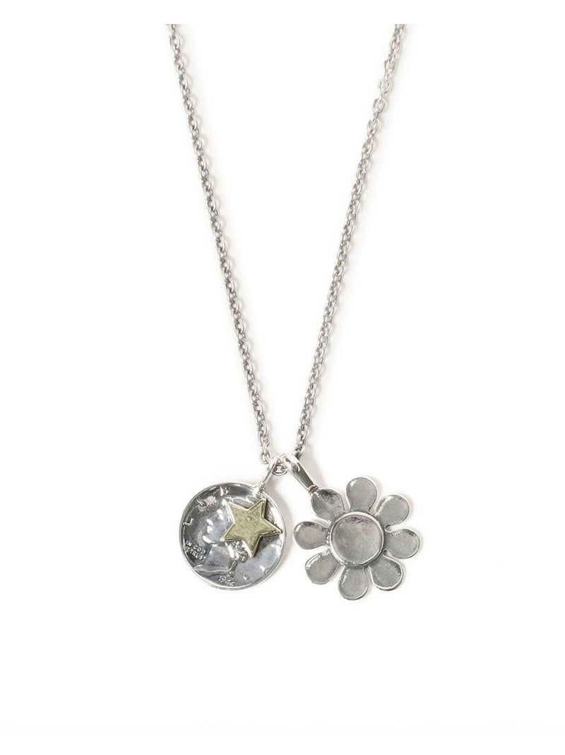 NORTH WORKS / Flower Coin Necklace-