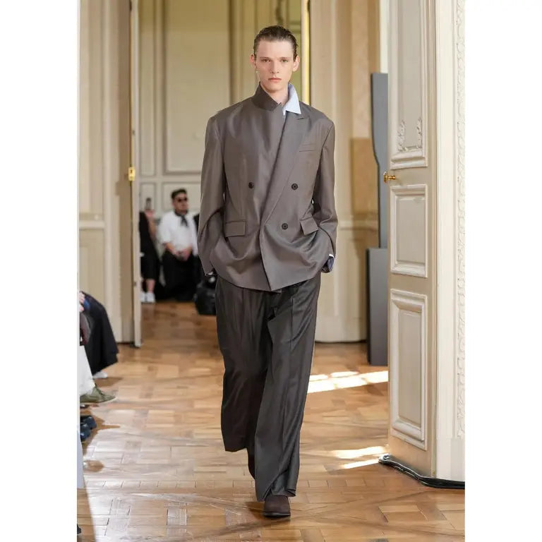 ssstein Extra Fine Wool Extra Wide Trousers