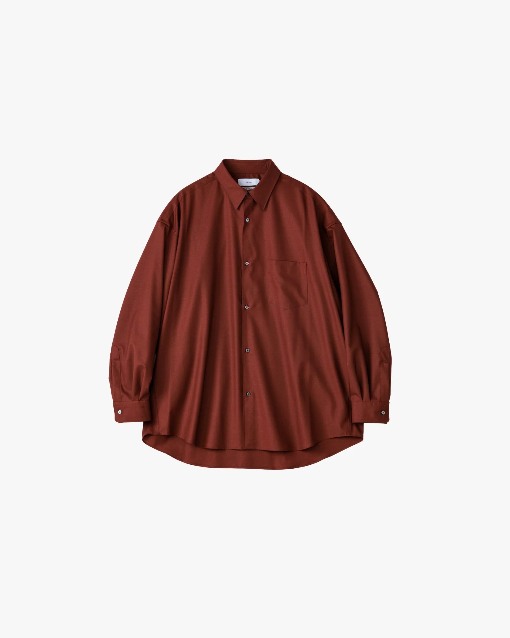 Graphpaper Fine Wool Tropical Oversized Regular Collar Shirt