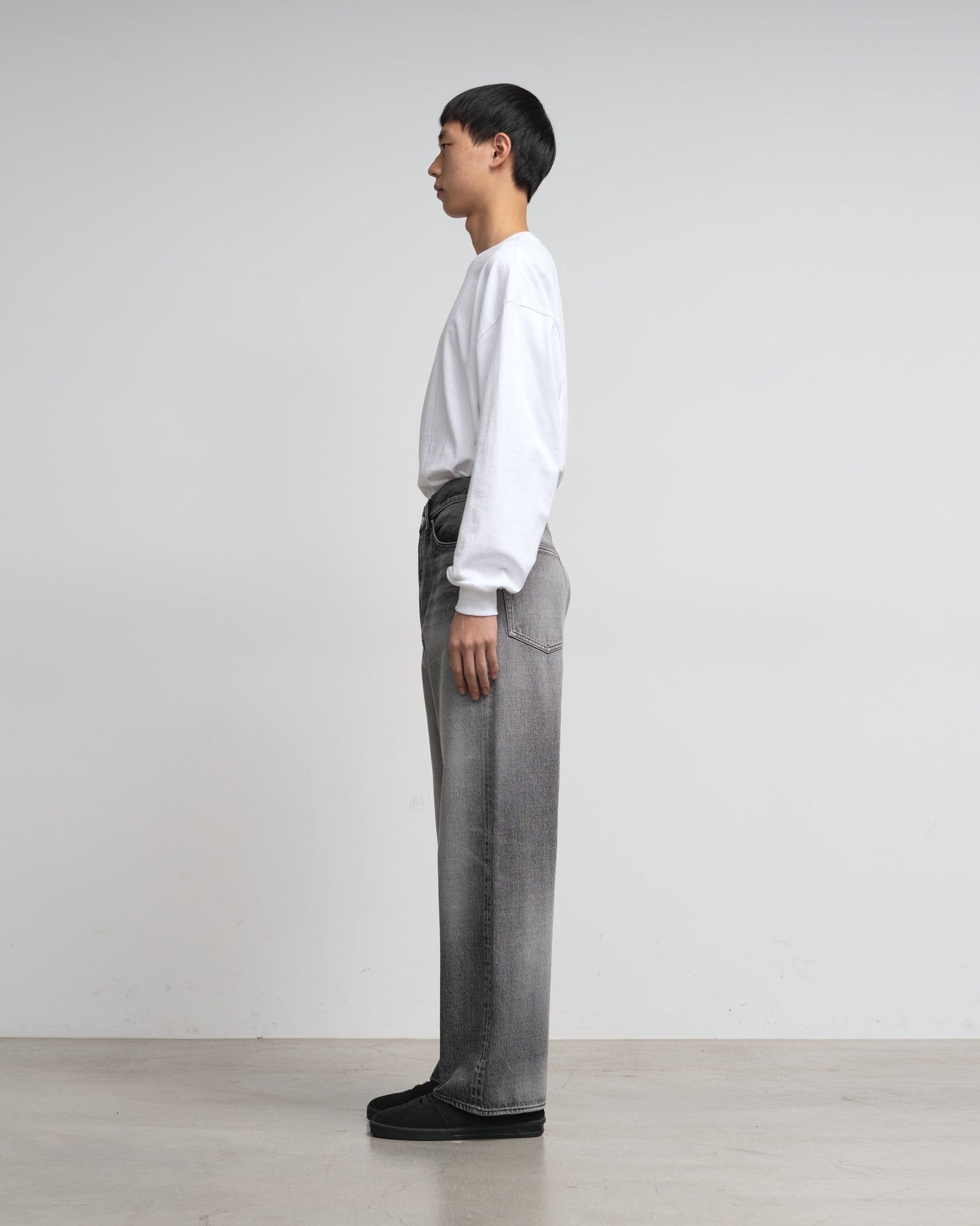 Graphpaper Selvage Denim Five Pocket Wide Straight Pants - LIGHT FADE