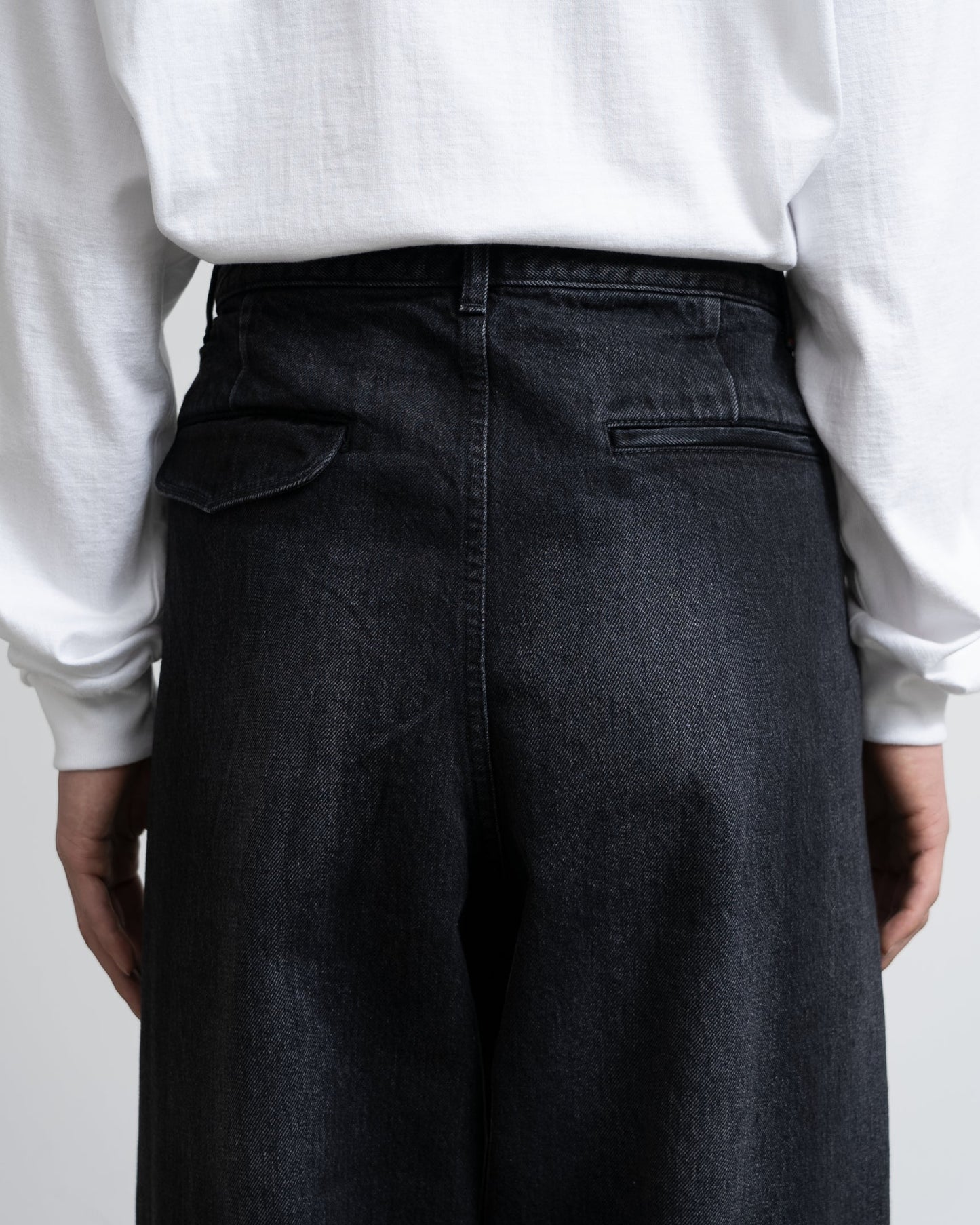 Graphpaper Selvage Denim Two Tuck Tapered Pants - DARK FADE