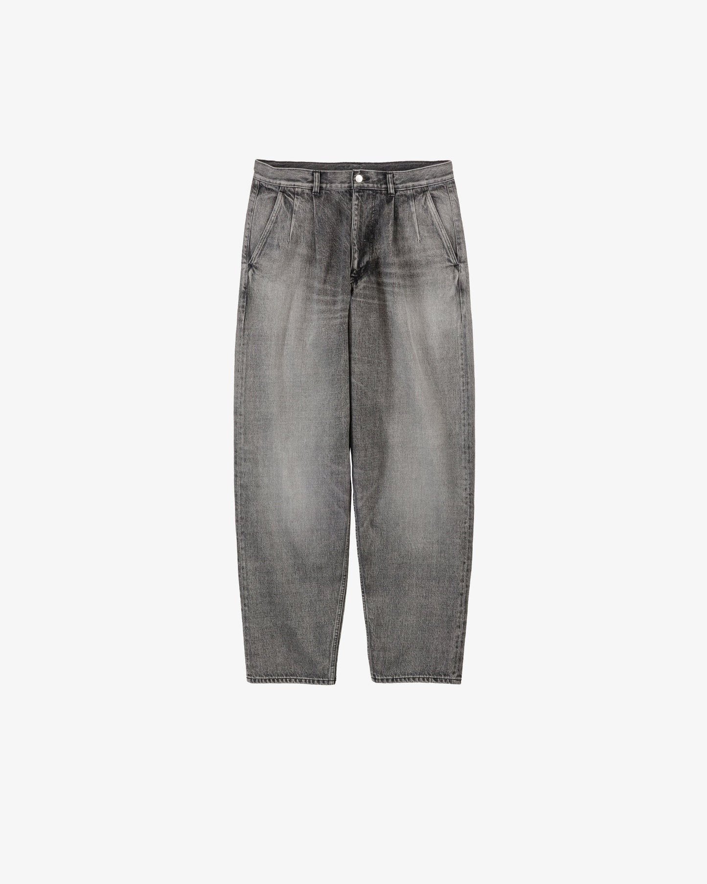 Graphpaper Selvage Denim Two Tuck Tapered Pants - LIGHT FADE