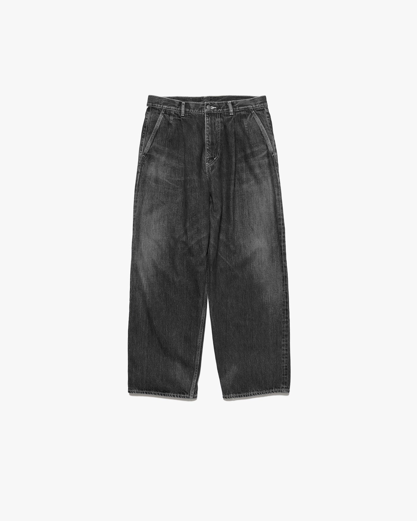 Graphpaper Selvage Denim Two Tuck Pants - DARK FADE